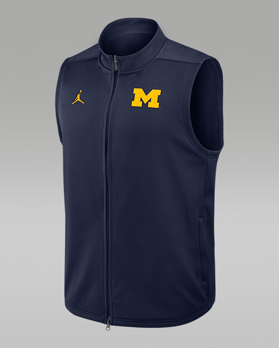 【Nike】Michigan Wolverines Victory Men's Jordan Zip Top Michigan Victory Men's Jordan Brand Therma-FIT College Full